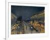 The Boulevard Montmartre at Night, 1897-Camille Pissarro-Framed Giclee Print