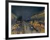 The Boulevard Montmartre at Night, 1897-Camille Pissarro-Framed Giclee Print