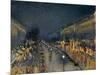 The Boulevard Montmartre at Night, 1897-Camille Pissarro-Mounted Giclee Print