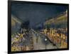 The Boulevard Montmartre at Night, 1897-Camille Pissarro-Framed Giclee Print