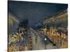 The Boulevard Montmartre at Night, 1897-Camille Pissarro-Stretched Canvas