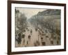 The Boulevard Montmartre on a Winter Morning-Camille Pissarro-Framed Photographic Print