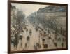 The Boulevard Montmartre on a Winter Morning-Camille Pissarro-Framed Photographic Print