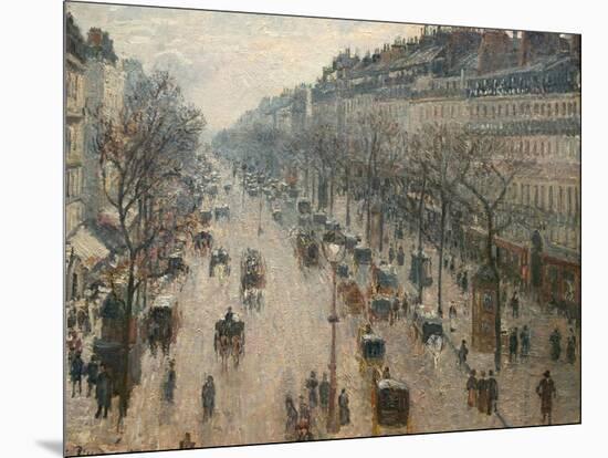 The Boulevard Montmartre on a Winter Morning-Camille Pissarro-Mounted Photographic Print