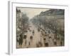 The Boulevard Montmartre on a Winter Morning-Camille Pissarro-Framed Photographic Print