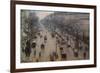 The Boulevard Montmartre on a Winter Morning-Camille Pissarro-Framed Premium Giclee Print