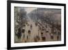 The Boulevard Montmartre on a Winter Morning-Camille Pissarro-Framed Premium Giclee Print