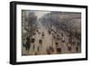 The Boulevard Montmartre on a Winter Morning-Camille Pissarro-Framed Art Print