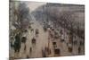 The Boulevard Montmartre on a Winter Morning-Camille Pissarro-Mounted Art Print