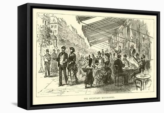 The Boulevard Montmartre-null-Framed Stretched Canvas