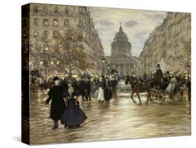 The Boulevard Saint-Michel, Paris, after 1890-Jean François Raffaelli-Stretched Canvas