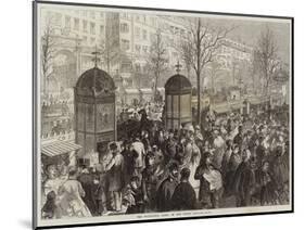 The Boulevards, Paris, on New Year's Day-Jules Pelcoq-Mounted Giclee Print