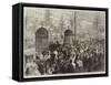 The Boulevards, Paris, on New Year's Day-Jules Pelcoq-Framed Stretched Canvas