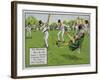 The Boundary, Illustration from Laws of Cricket, Published 1910-Charles Crombie-Framed Giclee Print