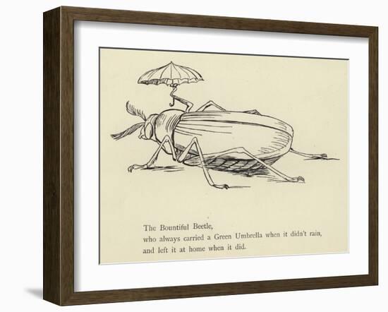 The Bountiful Beetle-Edward Lear-Framed Giclee Print