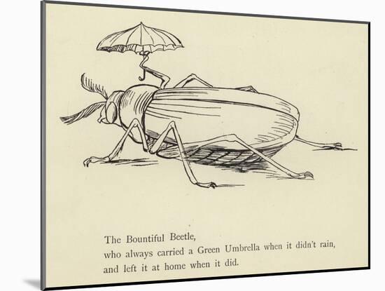 The Bountiful Beetle-Edward Lear-Mounted Giclee Print