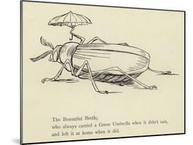 The Bountiful Beetle-Edward Lear-Mounted Giclee Print