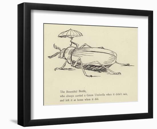 The Bountiful Beetle-Edward Lear-Framed Premium Giclee Print