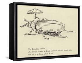 The Bountiful Beetle-Edward Lear-Framed Stretched Canvas