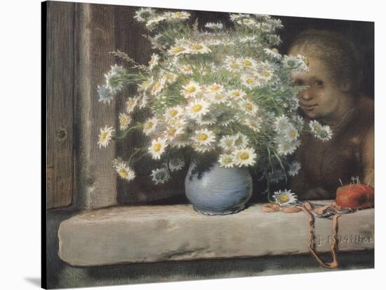 The Bouquet of Margueritas-Jean-François Millet-Stretched Canvas