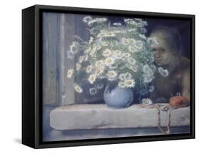 The Bouquet of Margueritas-Jean-François Millet-Framed Stretched Canvas