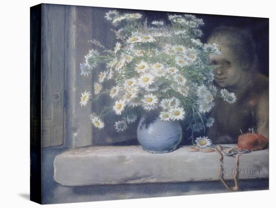 The Bouquet of Margueritas-Jean-François Millet-Stretched Canvas