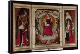 The Bourbon Altarpiece, C.1498-Master of Moulins-Framed Stretched Canvas