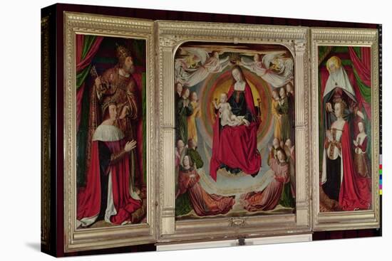 The Bourbon Altarpiece, C.1498-Master of Moulins-Stretched Canvas