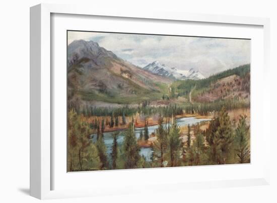 The Bow River at Banff-Harold Copping-Framed Giclee Print