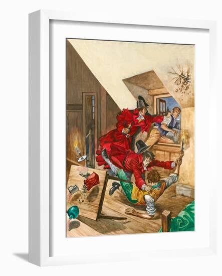 The Bow Street Runners Apprehend Two Robbers as They Divide their Spoils in a Garret-Peter Jackson-Framed Giclee Print