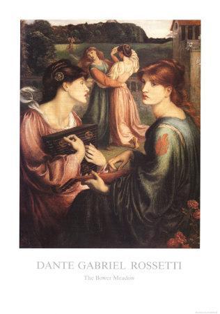 The Bower Meadow Dante Gabriel Rossetti Painting Vintage Poster Wall Decor