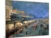 The Bowery at Night, 1895-William Louis Junior Sonntag-Mounted Giclee Print