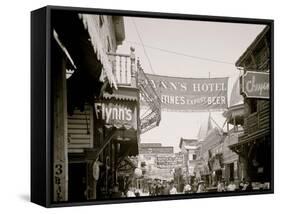 The Bowery, Coney Island, N.Y.-null-Framed Stretched Canvas