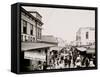 The Bowery, Looking East, Rockaway, N.Y.-null-Framed Stretched Canvas