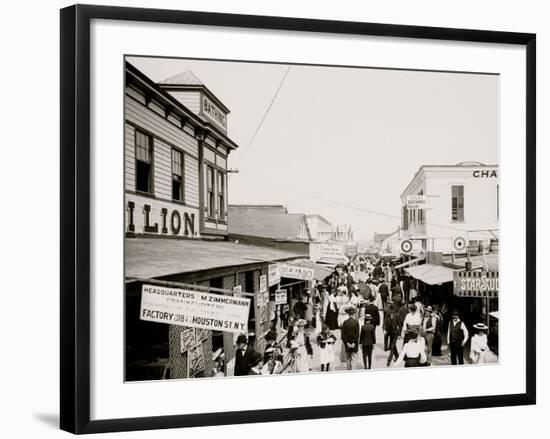 The Bowery, Looking East, Rockaway, N.Y.-null-Framed Photo