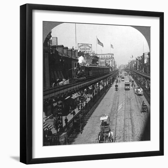 The Bowery, New York, USA, 1900-BL Singley-Framed Photographic Print