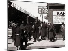 The Bowery, Noted as a Home for New York's Alcoholics, Prostitutes and the Homeless 1940s-null-Mounted Premium Photographic Print