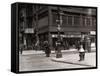 The Bowery, Noted as a Home for New York's Alcoholics, Prostitutes and the Homeless 1940s-null-Framed Stretched Canvas