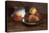 The Bowl of Peaches; Le Bol De Peches, 1869-Henri Fantin-Latour-Stretched Canvas