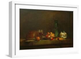 The Bowl with Olives-Jean-Baptiste Simeon Chardin-Framed Giclee Print