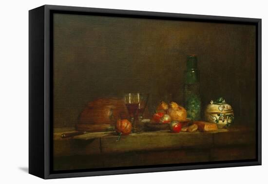 The Bowl with Olives-Jean-Baptiste Simeon Chardin-Framed Stretched Canvas