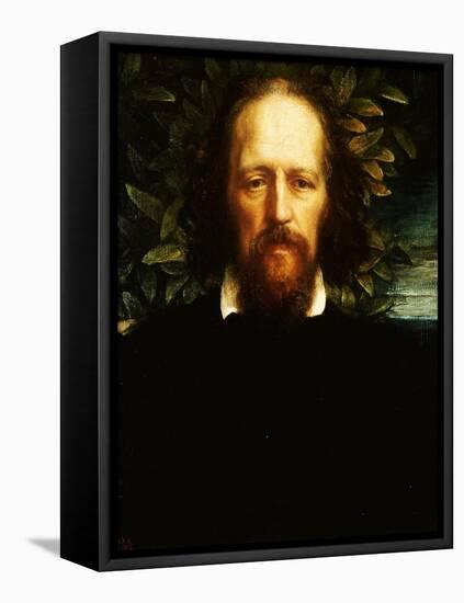 The "Bowman" Portrait of Alfred, Lord Tennyson, as Poet Laureate, 1864-George Frederick Watts-Framed Stretched Canvas