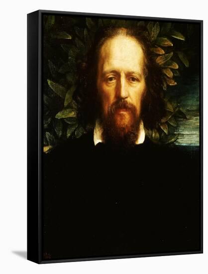 The "Bowman" Portrait of Alfred, Lord Tennyson, as Poet Laureate, 1864-George Frederick Watts-Framed Stretched Canvas