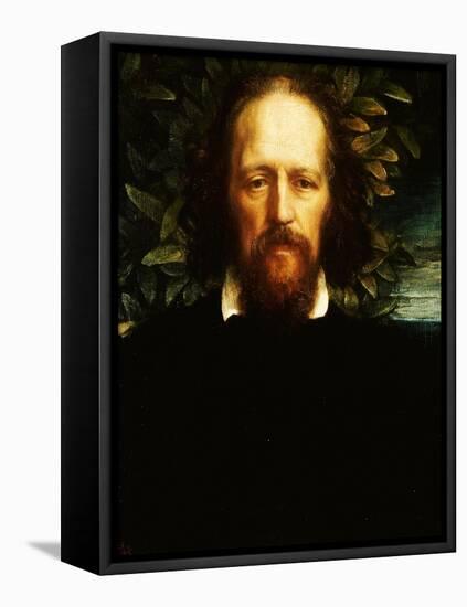 The "Bowman" Portrait of Alfred, Lord Tennyson, as Poet Laureate, 1864-George Frederick Watts-Framed Stretched Canvas