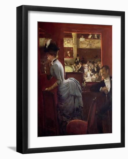 The Box by the Stalls, circa 1883-Jean Béraud-Framed Giclee Print