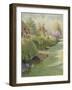 The Box Hedge, Warborough, Oxon-Charles Edwin Flower-Framed Giclee Print