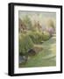 The Box Hedge, Warborough, Oxon-Charles Edwin Flower-Framed Giclee Print