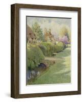 The Box Hedge, Warborough, Oxon-Charles Edwin Flower-Framed Giclee Print