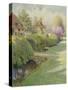 The Box Hedge, Warborough, Oxon-Charles Edwin Flower-Stretched Canvas