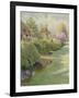 The Box Hedge, Warborough, Oxon-Charles Edwin Flower-Framed Giclee Print